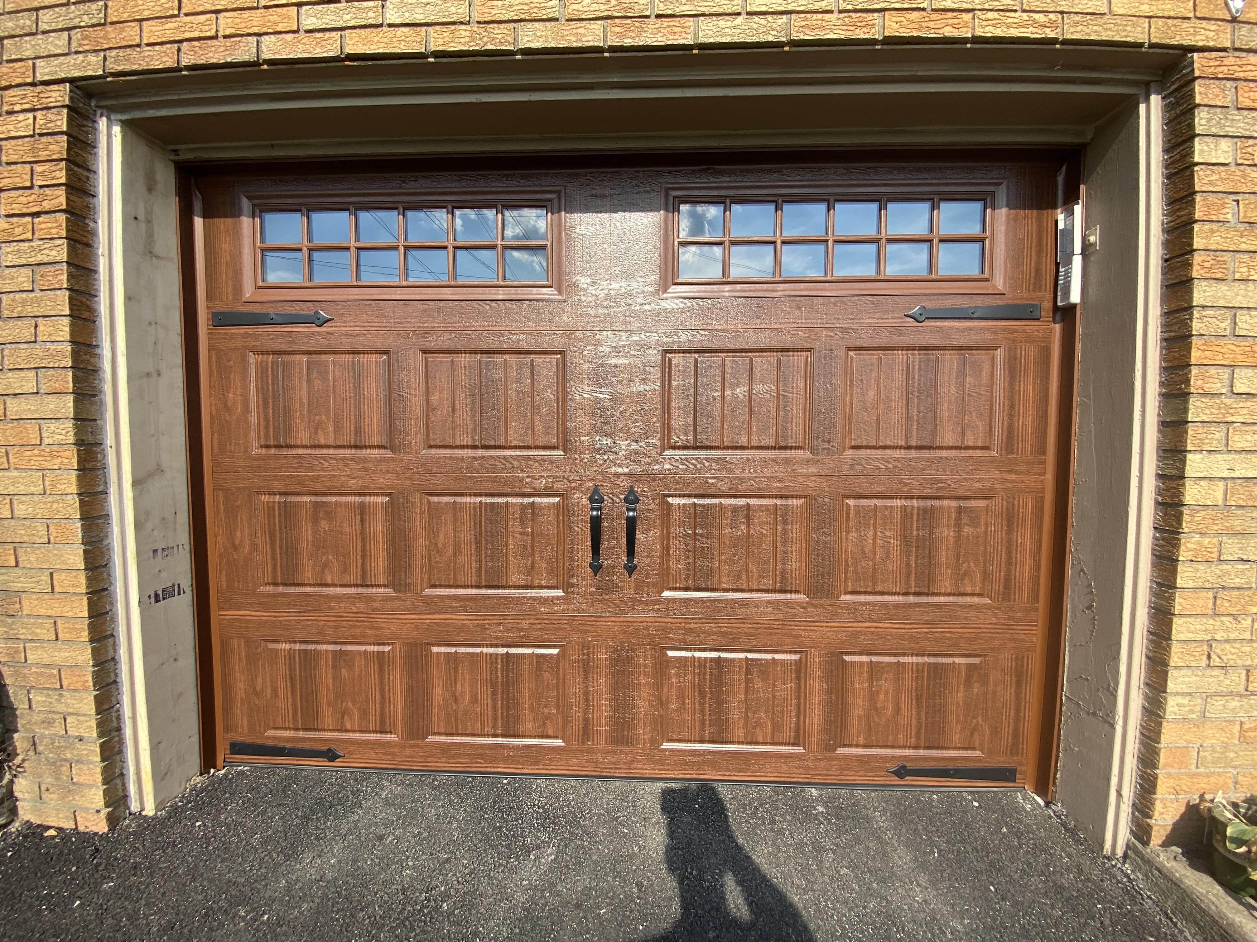 Garage door replacement with rotted door jamb repair